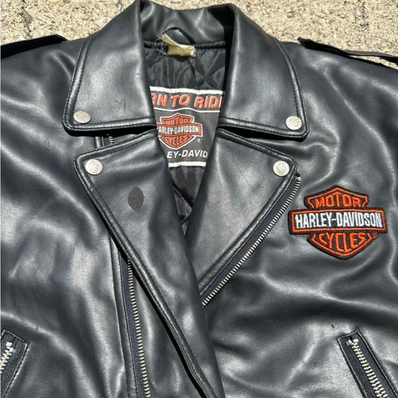 *Vintage* Harley Davidson Faux Leather Jacket Women’s Small - Picture 2 of 6